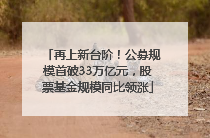 再上新台阶！公募规模首破33万亿元，股票基金规模同比领涨