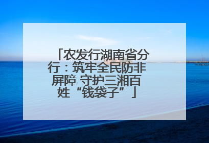 农发行湖南省分行：筑牢全民防非屏障 守护三湘百姓“钱袋子”