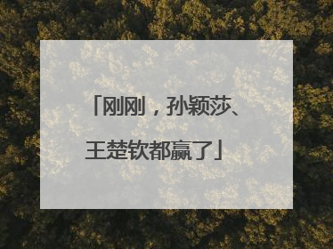 刚刚，孙颖莎、王楚钦都赢了