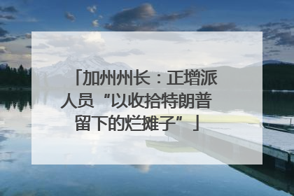 加州州长：正增派人员“以收拾特朗普留下的烂摊子”