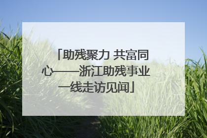 助残聚力 共富同心——浙江助残事业一线走访见闻