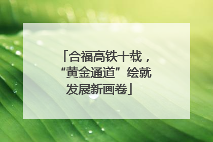 合福高铁十载，“黄金通道”绘就发展新画卷