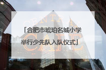 合肥市琥珀名城小学举行少先队入队仪式
