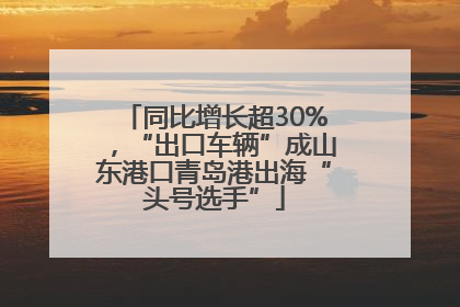 同比增长超30%，“出口车辆”成山东港口青岛港出海“头号选手”