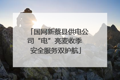 国网新蔡县供电公司“电”亮麦收季 安全服务双护航