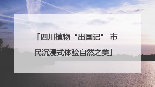 四川植物“出国记” 市民沉浸式体验自然之美