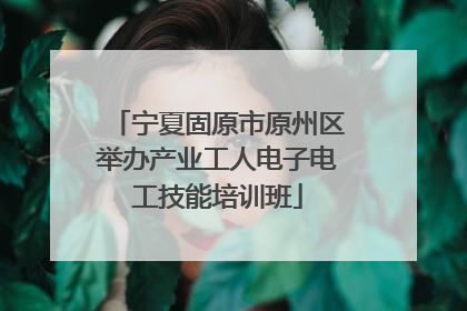宁夏固原市原州区举办产业工人电子电工技能培训班