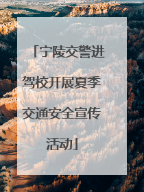 宁陵交警进驾校开展夏季交通安全宣传活动