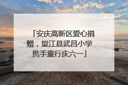 安庆高新区爱心捐赠，望江县武昌小学携手童行庆六一