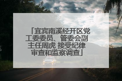 宜宾南溪经开区党工委委员、管委会副主任周虎 接受纪律审查和监察调查