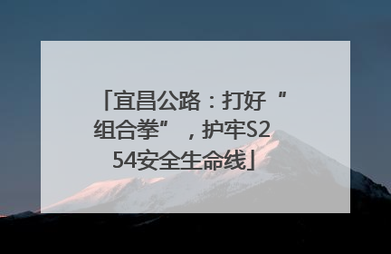 宜昌公路：打好“组合拳”，护牢S254安全生命线