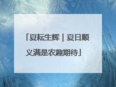 夏耘生辉｜夏日顺义满是农趣期待