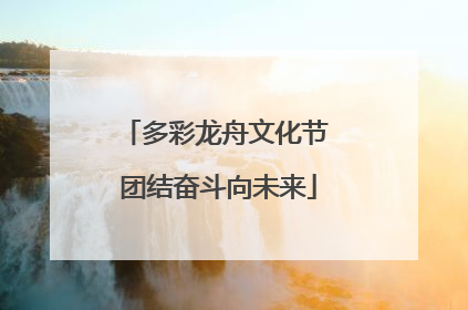 多彩龙舟文化节 团结奋斗向未来