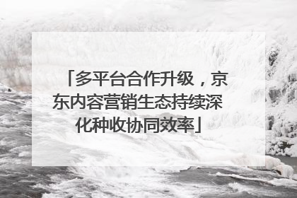 多平台合作升级，京东内容营销生态持续深化种收协同效率