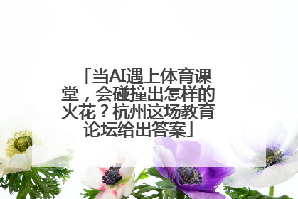 当AI遇上体育课堂，会碰撞出怎样的火花？杭州这场教育论坛给出答案