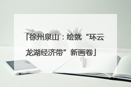 徐州泉山：绘就“环云龙湖经济带”新画卷