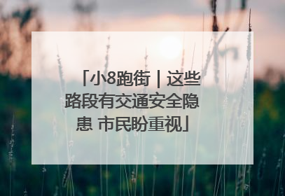 小8跑街｜这些路段有交通安全隐患 市民盼重视