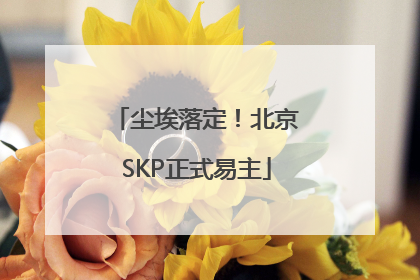 尘埃落定！北京SKP正式易主