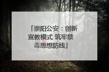 崇阳公安：创新宣教模式 筑牢禁毒思想防线