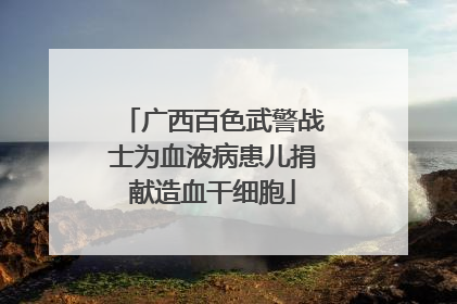 广西百色武警战士为血液病患儿捐献造血干细胞