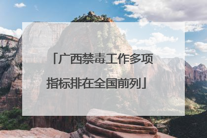广西禁毒工作多项指标排在全国前列
