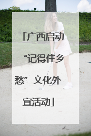 广西启动“记得住乡愁”文化外宣活动