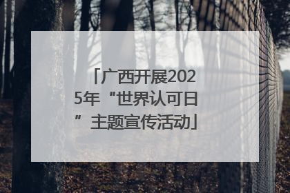 广西开展2025年“世界认可日”主题宣传活动