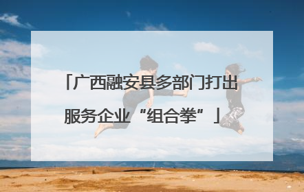广西融安县多部门打出服务企业“组合拳”