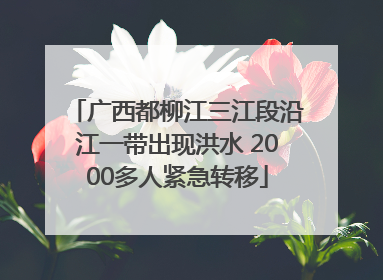 广西都柳江三江段沿江一带出现洪水 2000多人紧急转移