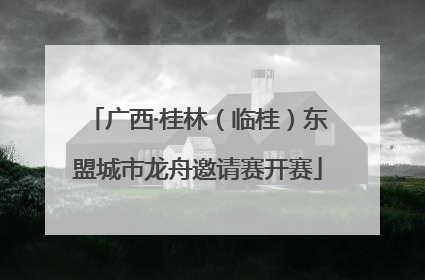 广西·桂林（临桂）东盟城市龙舟邀请赛开赛