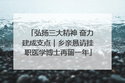 弘扬三大精神 奋力建成支点｜乡亲恳请挂职医学博士再留一年