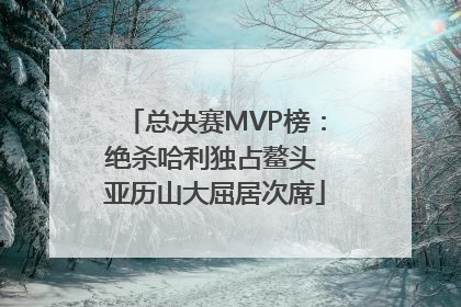 总决赛MVP榜：绝杀哈利独占鳌头 亚历山大屈居次席