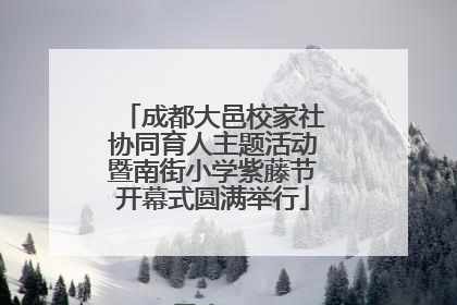 成都大邑校家社协同育人主题活动暨南街小学紫藤节开幕式圆满举行