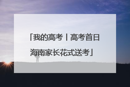 我的高考丨高考首日 海南家长花式送考