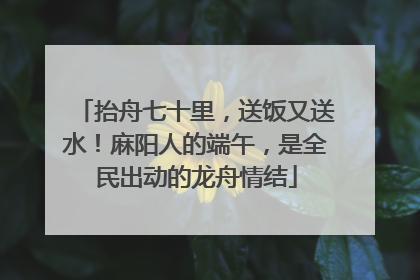 抬舟七十里，送饭又送水！麻阳人的端午，是全民出动的龙舟情结