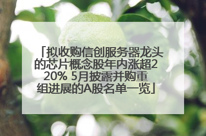 拟收购信创服务器龙头的芯片概念股年内涨超220% 5月披露并购重组进展的A股名单一览