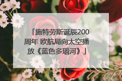 施特劳斯诞辰200周年 欧航局向太空播放《蓝色多瑙河》