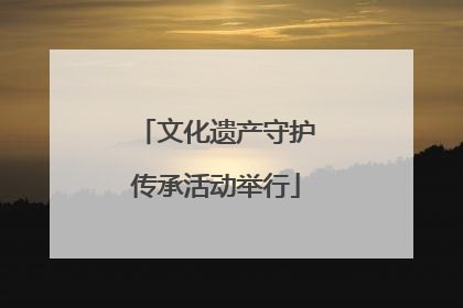 文化遗产守护传承活动举行