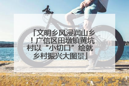 文明乡风浸润山乡！广信区田墩镇黄坑村以“小切口”绘就乡村振兴大图景