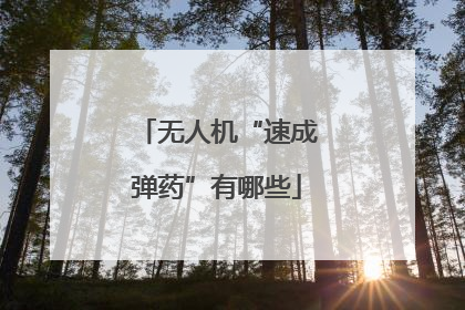 无人机“速成弹药”有哪些