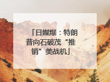 日媒爆：特朗普向石破茂“推销”美战机