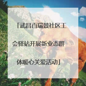 武昌百瑞景社区工会驿站开展新业态群体暖心关爱活动