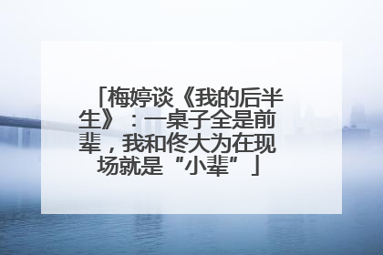 梅婷谈《我的后半生》：一桌子全是前辈，我和佟大为在现场就是“小辈”