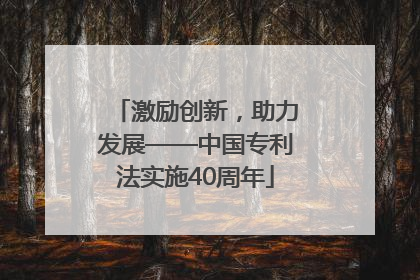 激励创新，助力发展——中国专利法实施40周年