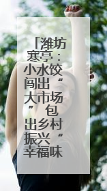 潍坊寒亭：小水饺闯出“大市场” 包出乡村振兴“幸福味”