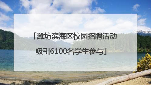 潍坊滨海区校园招聘活动吸引6100名学生参与