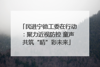 民进宁德工委在行动：聚力近视防控 童声共筑“睛”彩未来