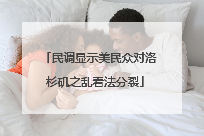 民调显示美民众对洛杉矶之乱看法分裂
