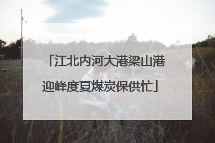 江北内河大港梁山港迎峰度夏煤炭保供忙
