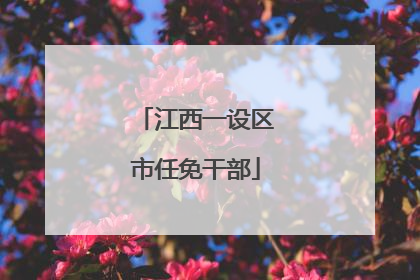 江西一设区市任免干部